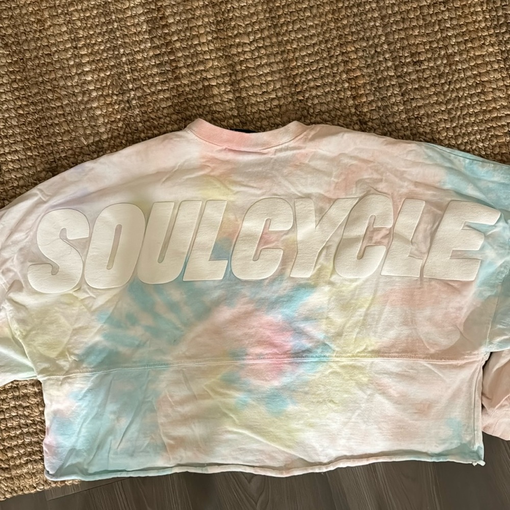 Pastel tie dye SOULCYCLE top